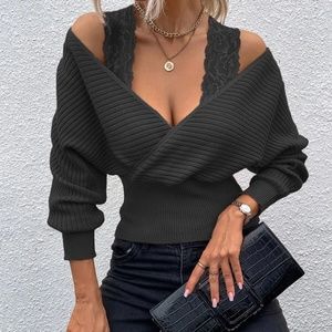 Cozy Cold Shoulder Knit Sweater